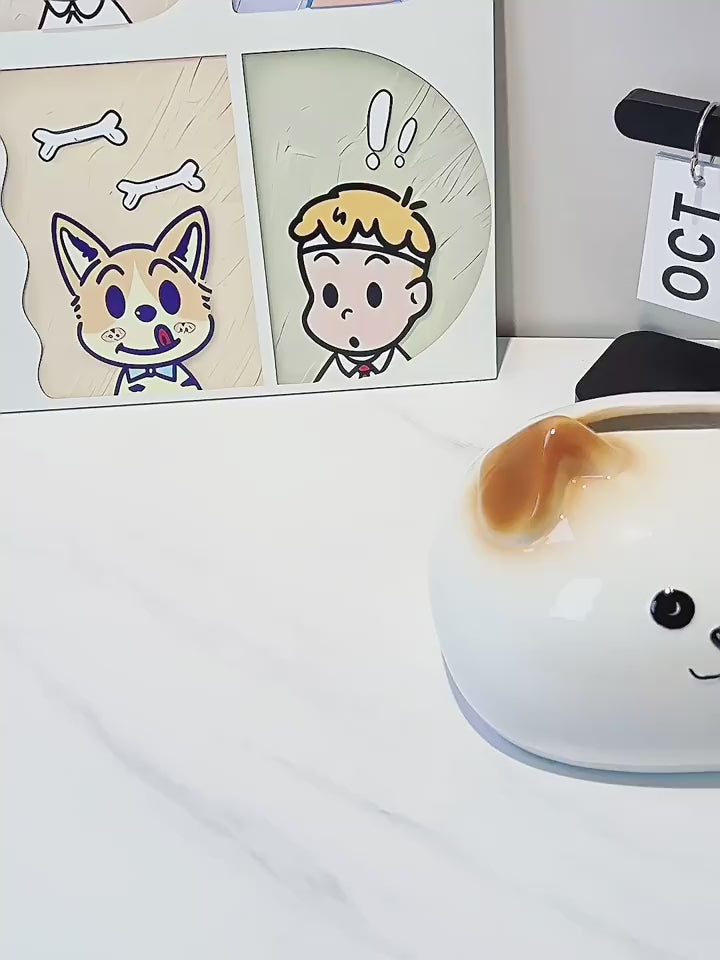 Dog tissue box,Facial tissue box,Creative,Kawaii,Technical Ceramics